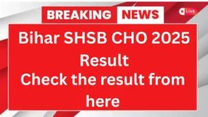 Bihar SHSB CHO 2025 Result OUT, Download PDF Link