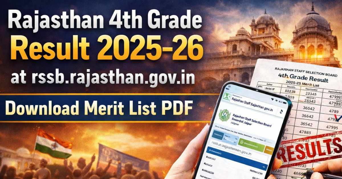 Rajasthan 4th Grade Result 2025–26