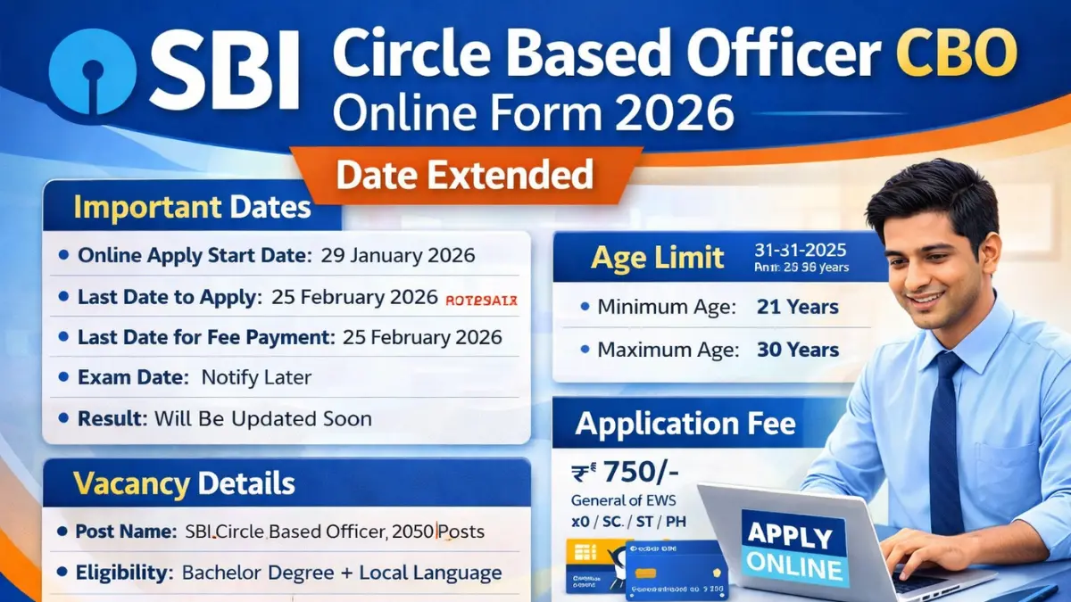 SBI Circle Based Officer CBO Recruitment 2026